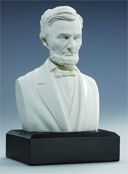 Abraham Lincoln Bust Portrait White Sculpture